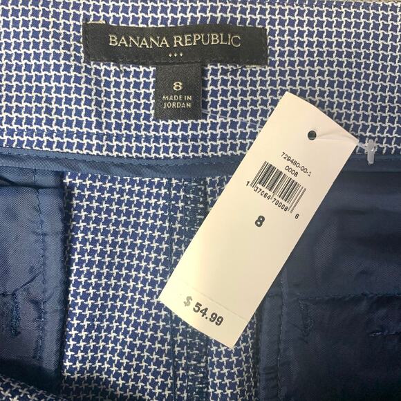 NWT Banana Republic Blue Geometric Print 4" Shorts Size 8 - Picture 3 of 6